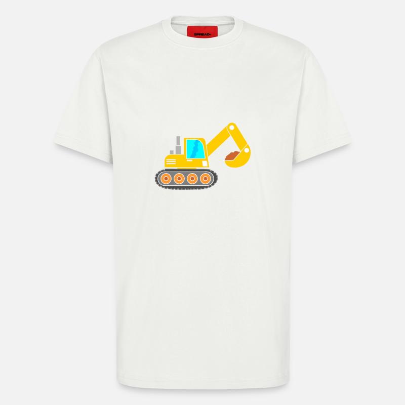Bagger Baumaschine - T-Shirt - made by SPREAD - OFF WHITE
