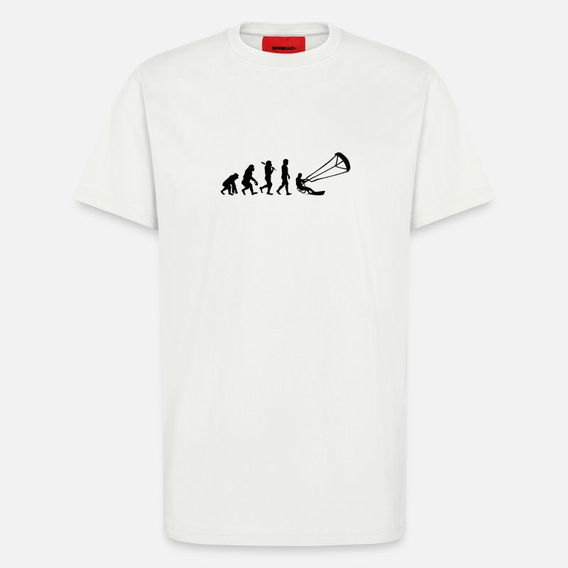 Kitesurfing Evolution - T-Shirt - made by SPREAD - OFF WHITE