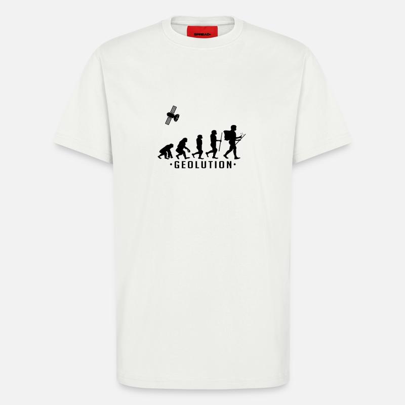 Geocaching evolution shirt Geolution - T-Shirt - made by SPREAD - OFF WHITE