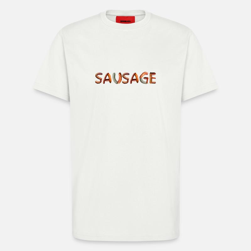 Wurst Sausage Fleisch Fleischesser - T-Shirt - made by SPREAD - OFF WHITE