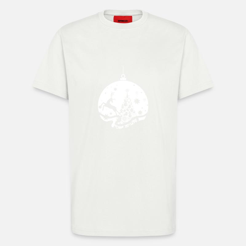 Renne de Noël - T-shirt bio décontracté fabriqué en UE - OFF WHITE