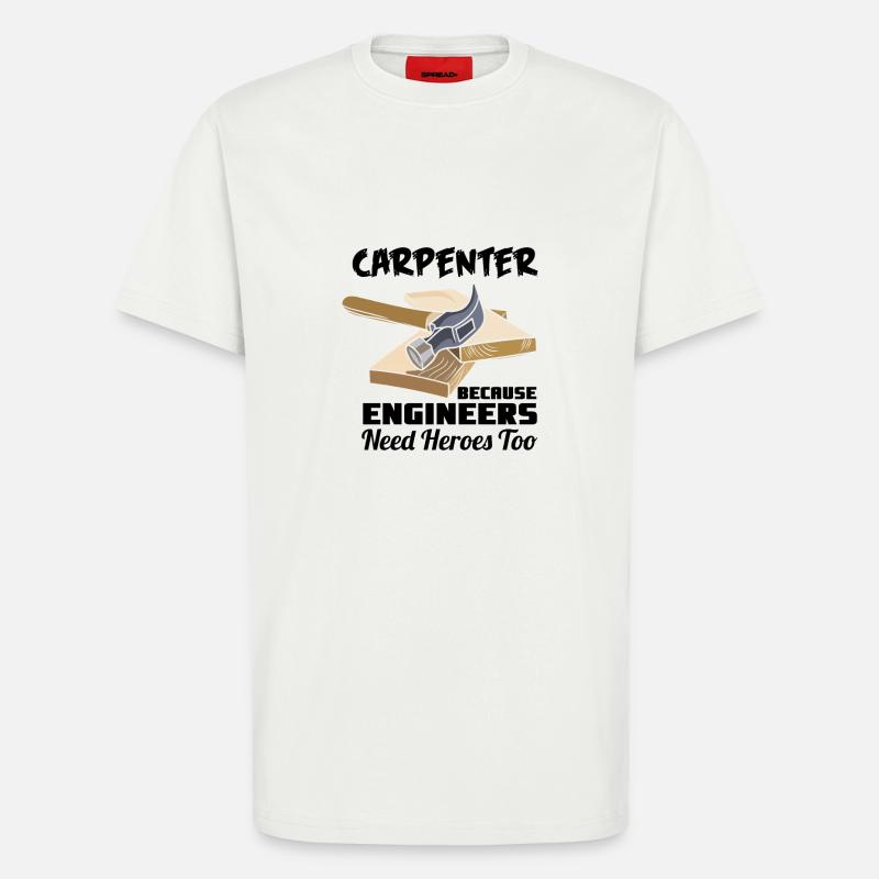 Carpenter Because - T-Shirt - made by SPREAD - OFF WHITE