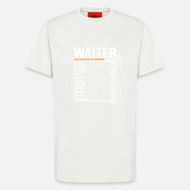 Kellner Spruch Kellner Geschenk - T-Shirt - made by SPREAD - OFF WHITE