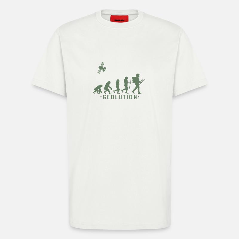 Geocaching evolution Shirt Geolution - T-Shirt - made by SPREAD - OFF WHITE