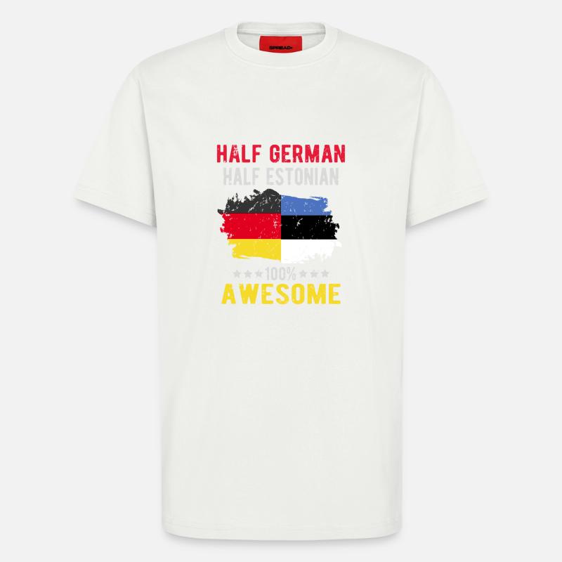 Half German Half Estonian - T-Shirt - made by SPREAD - OFF WHITE