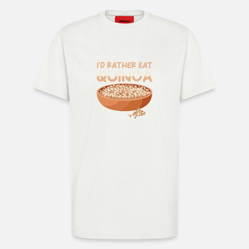 Quinoa Spruch - T-Shirt - made by SPREAD - OFF WHITE