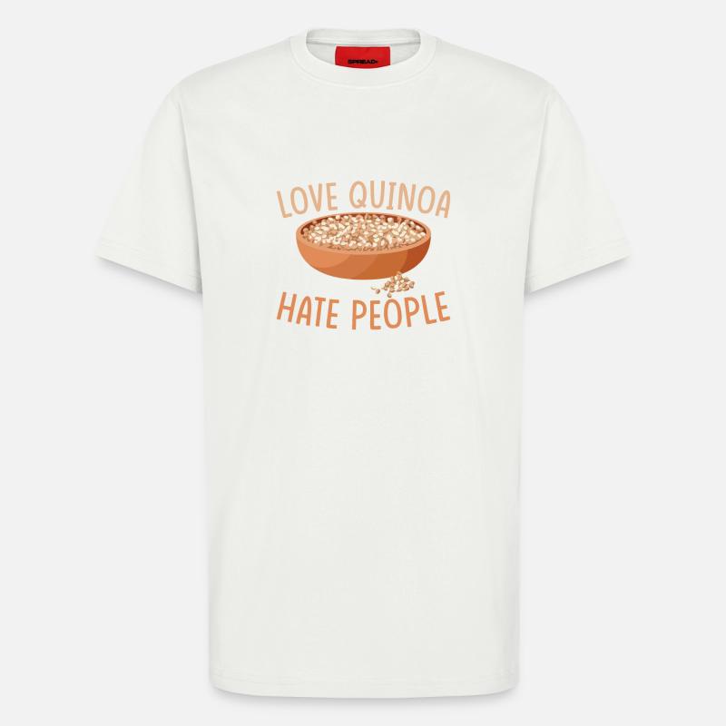 Quinoa Spruch - T-Shirt - made by SPREAD - OFF WHITE