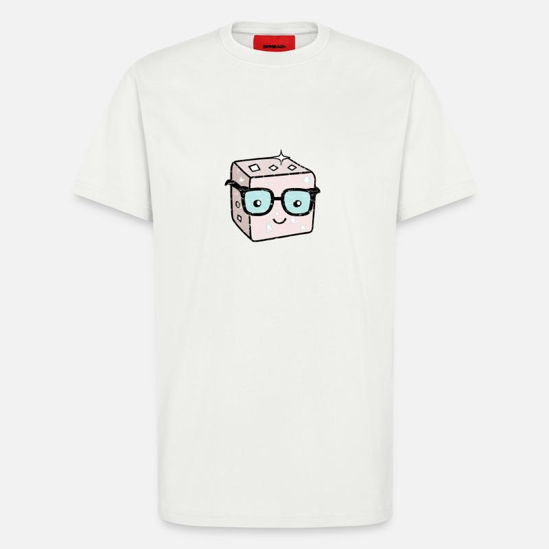 Sweet Sugar Cube Nerd Refined - T-Shirt - made by SPREAD - OFF WHITE