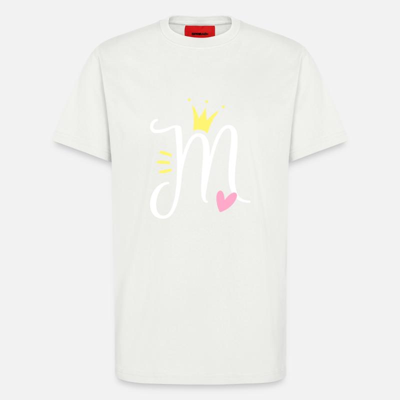 Buchstabe M Anfangsbuchstabe Krone - T-Shirt - made by SPREAD - OFF WHITE