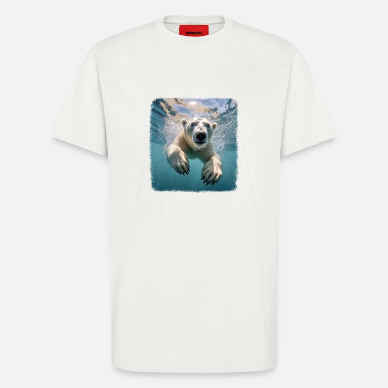 Eisbären realistic Eisbär - T-Shirt - made by SPREAD - OFF WHITE