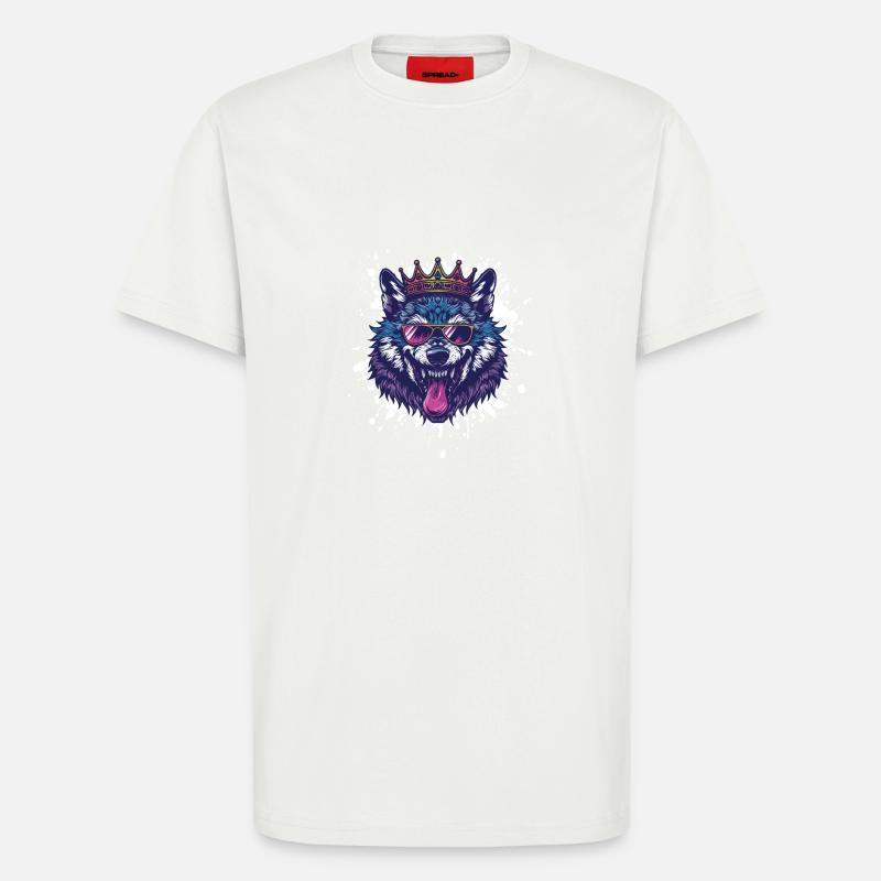 Wolf Comic Funny Party - T-Shirt - made by SPREAD - OFF WHITE