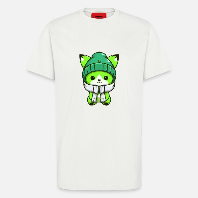 Fuchs Winter Comic - T-Shirt - made by SPREAD - OFF WHITE