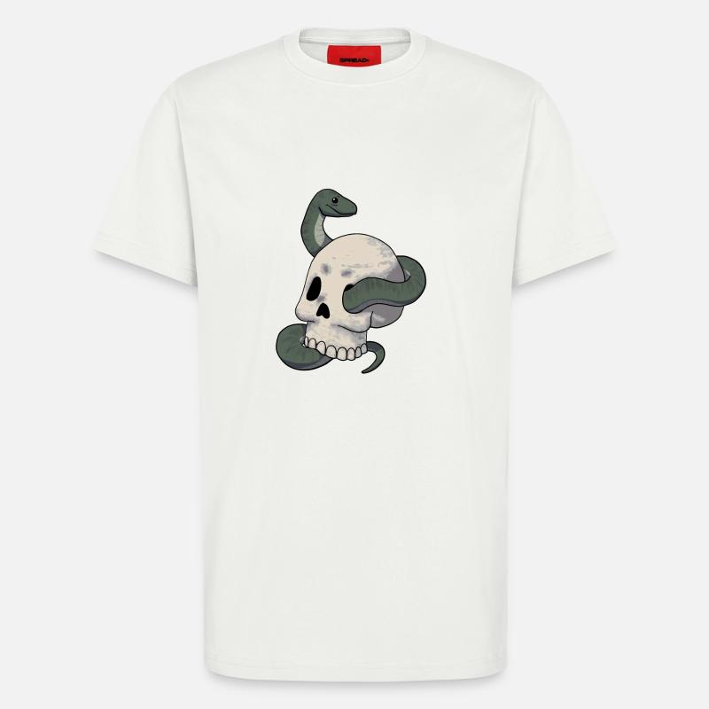 Schlange und Schädel - T-Shirt - made by SPREAD - OFF WHITE