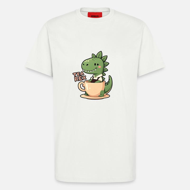 Tea Rex TRex Lederhose - T-Shirt - made by SPREAD - OFF WHITE