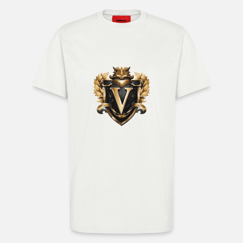 V Buchstabe Logo Krone - T-Shirt - made by SPREAD - OFF WHITE
