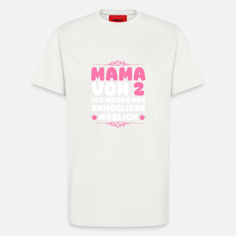 Mama Von 2 Kindern - T-Shirt - made by SPREAD - OFF WHITE