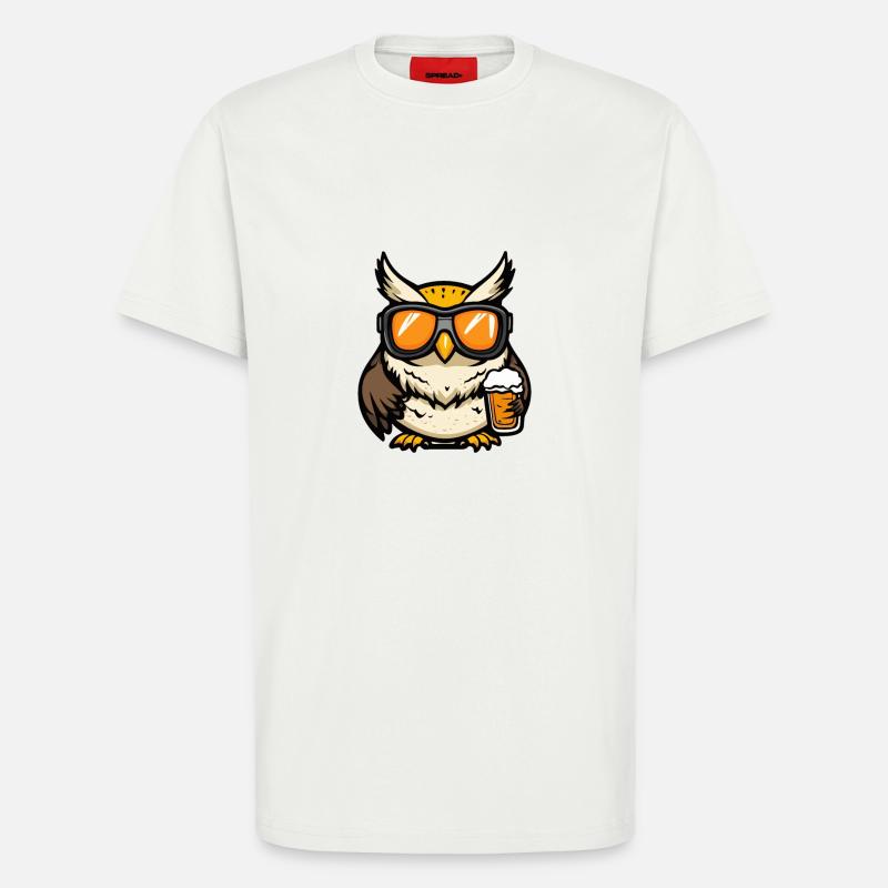 Eule Ski Bier - T-Shirt - made by SPREAD - OFF WHITE