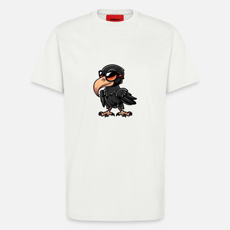 Rabe Vogel Comic Cool - T-Shirt - made by SPREAD - OFF WHITE