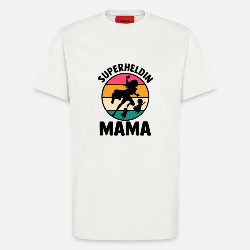 Mutter Superheldin Mama - T-Shirt - made by SPREAD - OFF WHITE