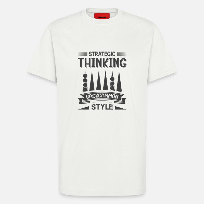 Backgammon Spiel - T-Shirt - made by SPREAD - OFF WHITE