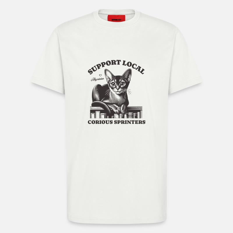 Katze Support Local Abyssinian - T-Shirt - made by SPREAD - OFF WHITE