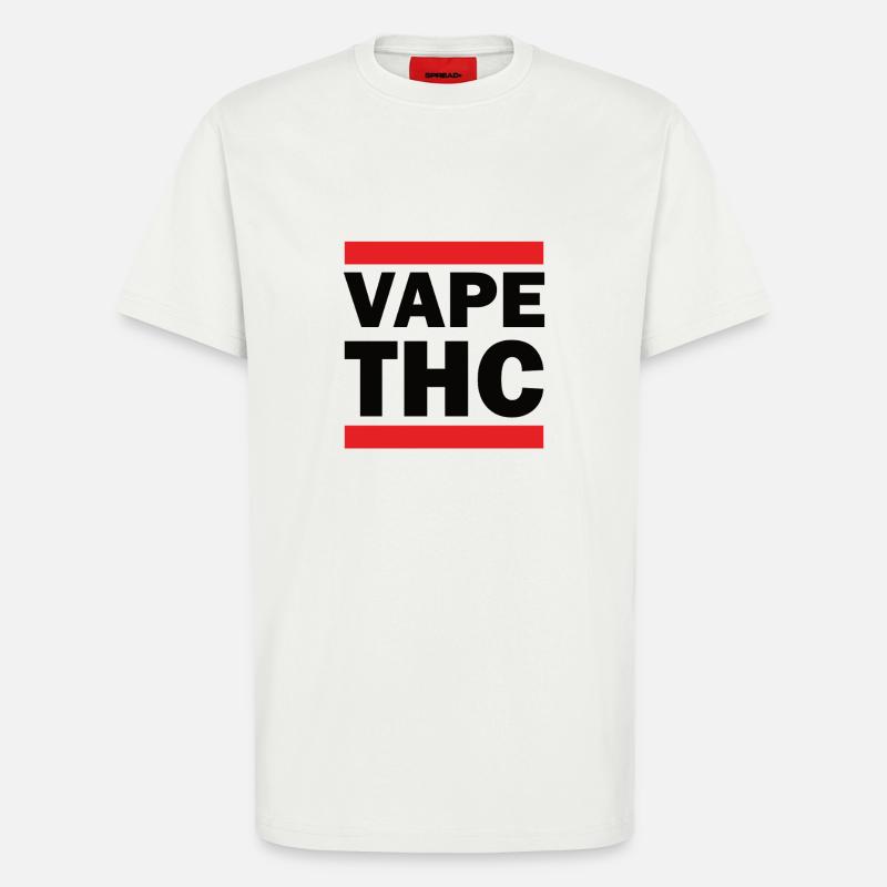 Vape THC - T-shirt bio décontracté fabriqué en UE - OFF WHITE