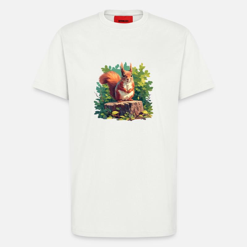 Eichhörnchen - T-Shirt - made by SPREAD - OFF WHITE