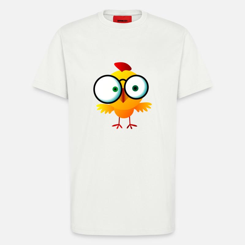 Crazy chick with glasses - T-Shirt - made by SPREAD - OFF WHITE