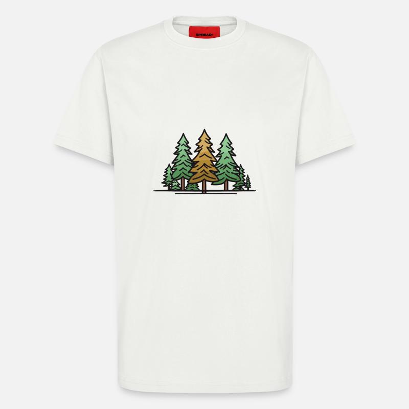 Forest Landscape Trees Nature - T-Shirt - made by SPREAD - OFF WHITE