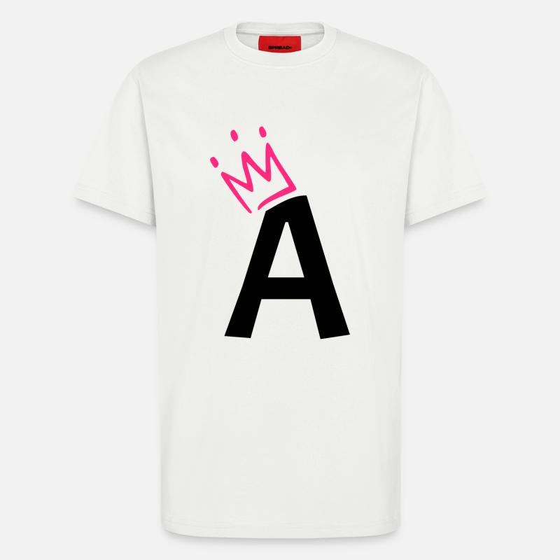 Buchstabe A mit Krone - T-Shirt - made by SPREAD - OFF WHITE