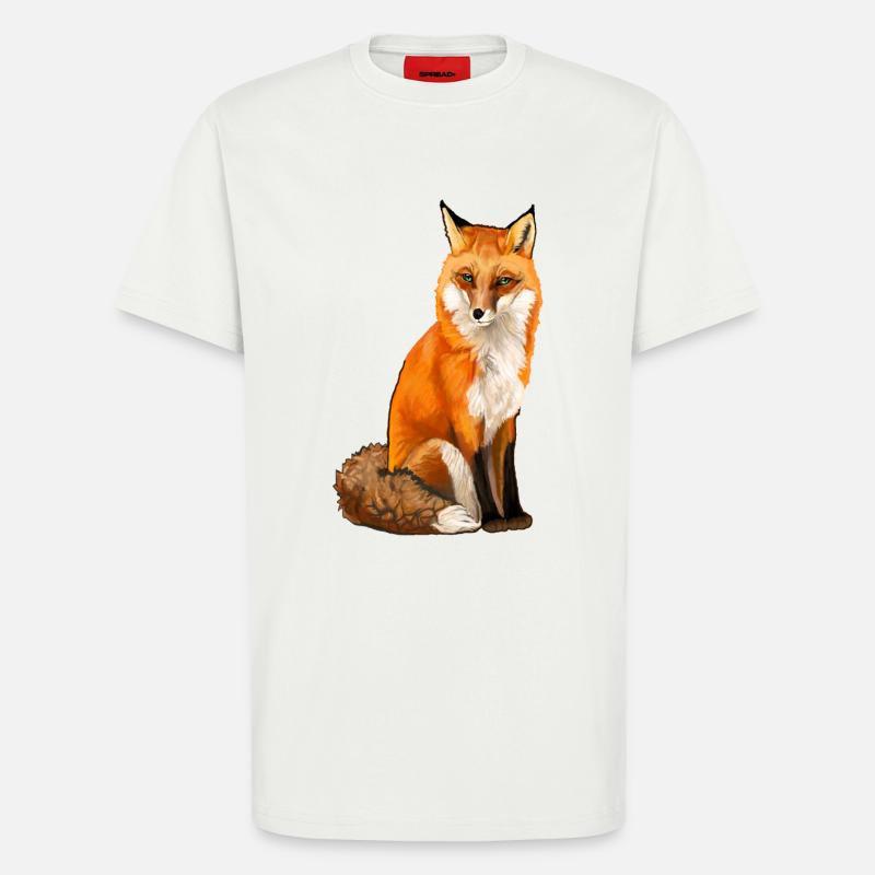 fox - T-Shirt - made by SPREAD - OFF WHITE