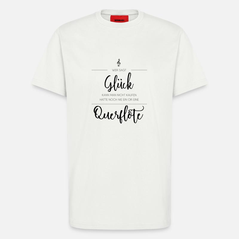 Querflöte Instrument Geschenk - T-Shirt - made by SPREAD - OFF WHITE