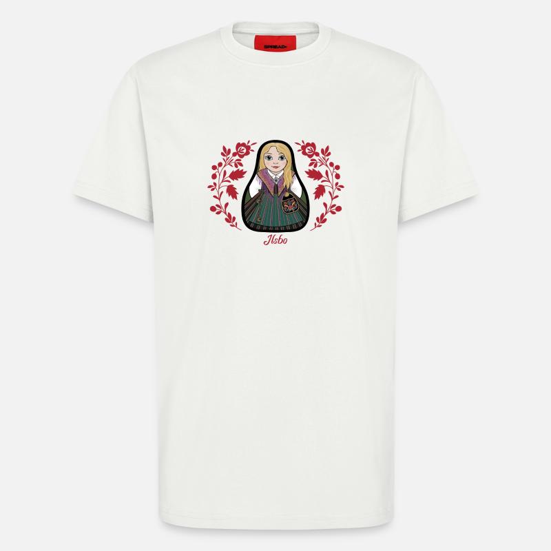 Ilsbostinta mit Blumen. - T-Shirt - made by SPREAD - OFF WHITE