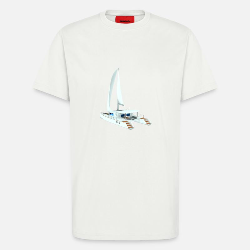 Lagoon 450 Back - T-Shirt - made by SPREAD - OFF WHITE