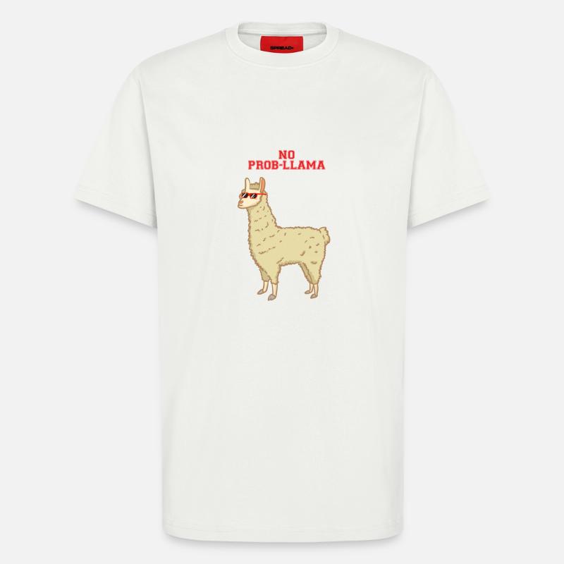 Kein Problem - no prob-llama - Lama - T-Shirt - made by SPREAD - OFF WHITE