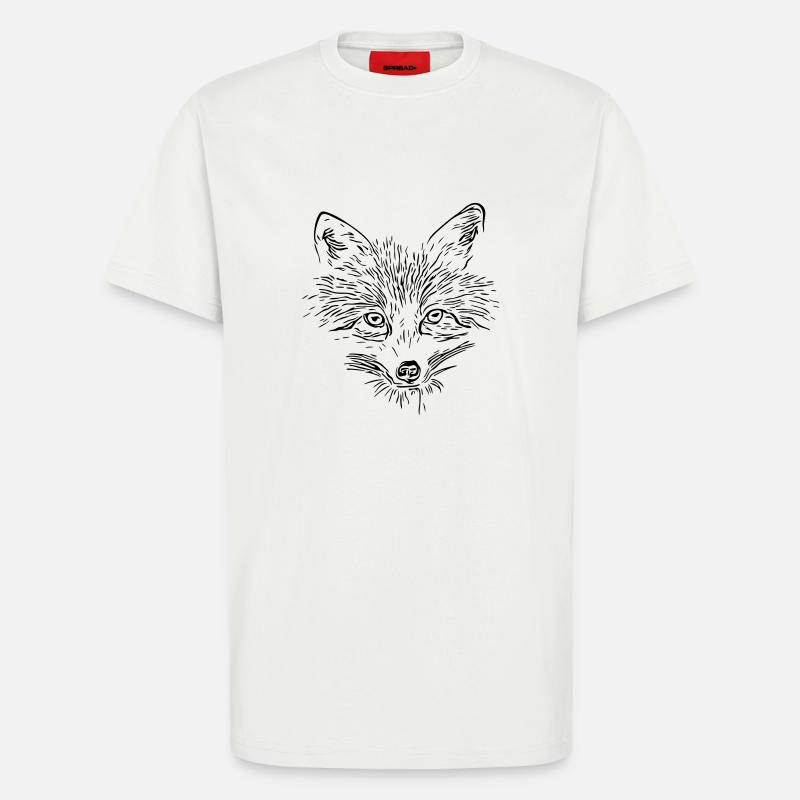 Fuchs Gesicht - Fox Face - T-Shirt - made by SPREAD - OFF WHITE