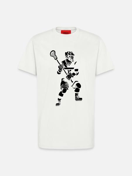 Lacrosse Player Pixel Graphic - T-Shirt - made by SPREAD - OFF WHITE