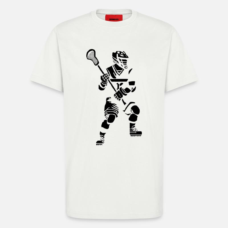 Lacrosse Player Pixel Graphic - T-Shirt - made by SPREAD - OFF WHITE