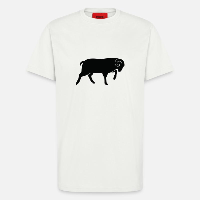 Ein laufender Schafbock - T-Shirt - made by SPREAD - OFF WHITE