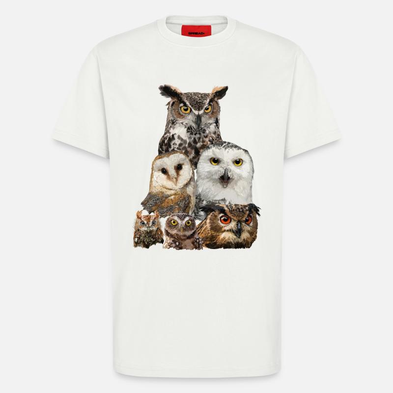 Eulen - T-Shirt - made by SPREAD - OFF WHITE