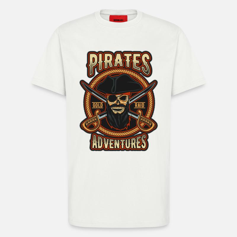Pirate Gold Raid-Patch - T-Shirt - made by SPREAD - OFF WHITE
