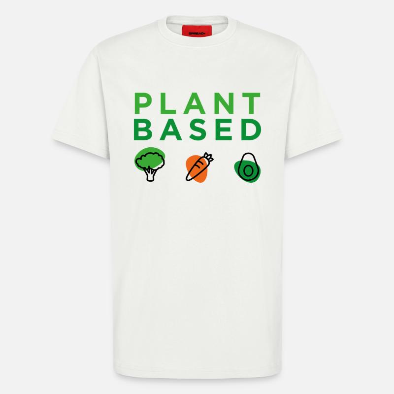 À base de plantes - T-shirt bio décontracté fabriqué en UE - OFF WHITE