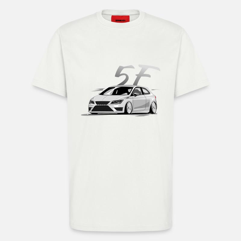Leon 5f fr, Low, Deep, Stanced, Cupra - T-Shirt - made by SPREAD - OFF WHITE