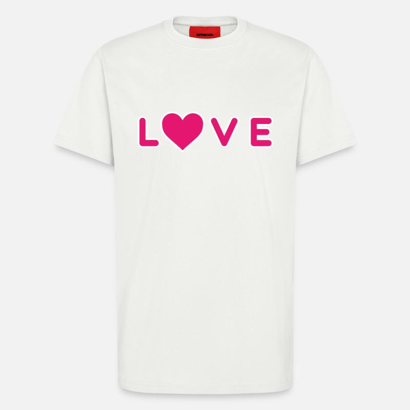 LOVE Design mit Herz - T-Shirt - made by SPREAD - OFF WHITE