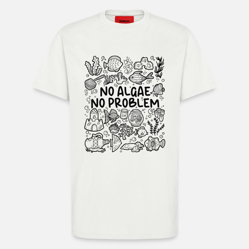 No algae, no problem – aquarium - T-Shirt - made by SPREAD - OFF WHITE