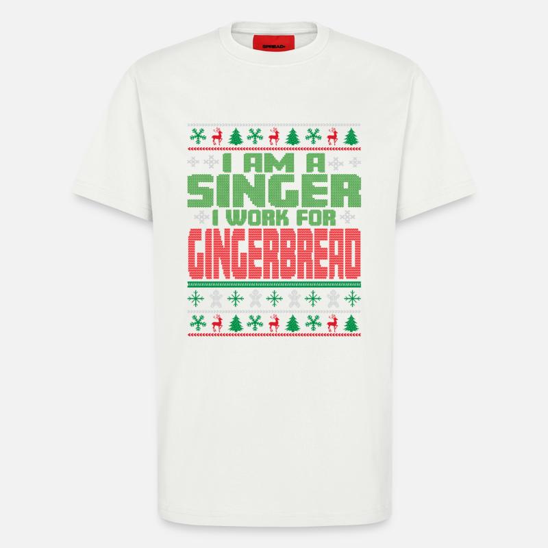 Sänger Weihnachten Spruch - T-Shirt - made by SPREAD - OFF WHITE