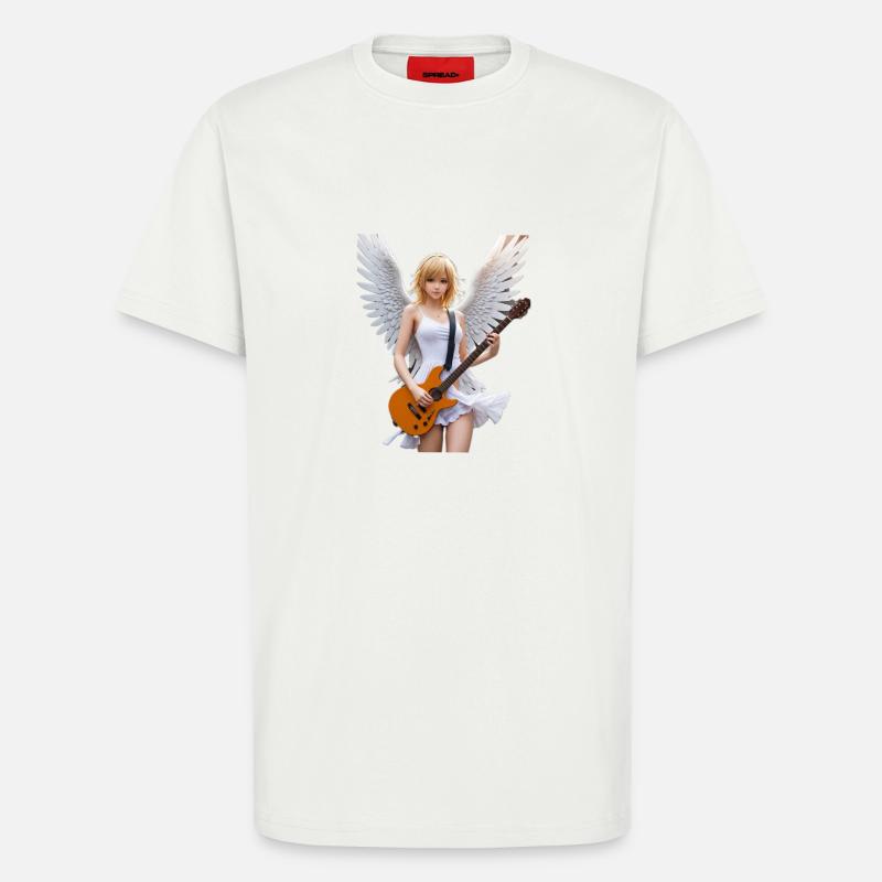 Engel mit Gitarrenflügel - T-Shirt - made by SPREAD - OFF WHITE