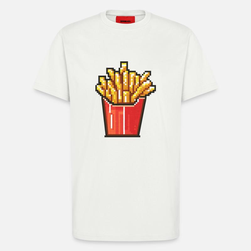 Pommes Pixel Symbol - T-Shirt - made by SPREAD - OFF WHITE