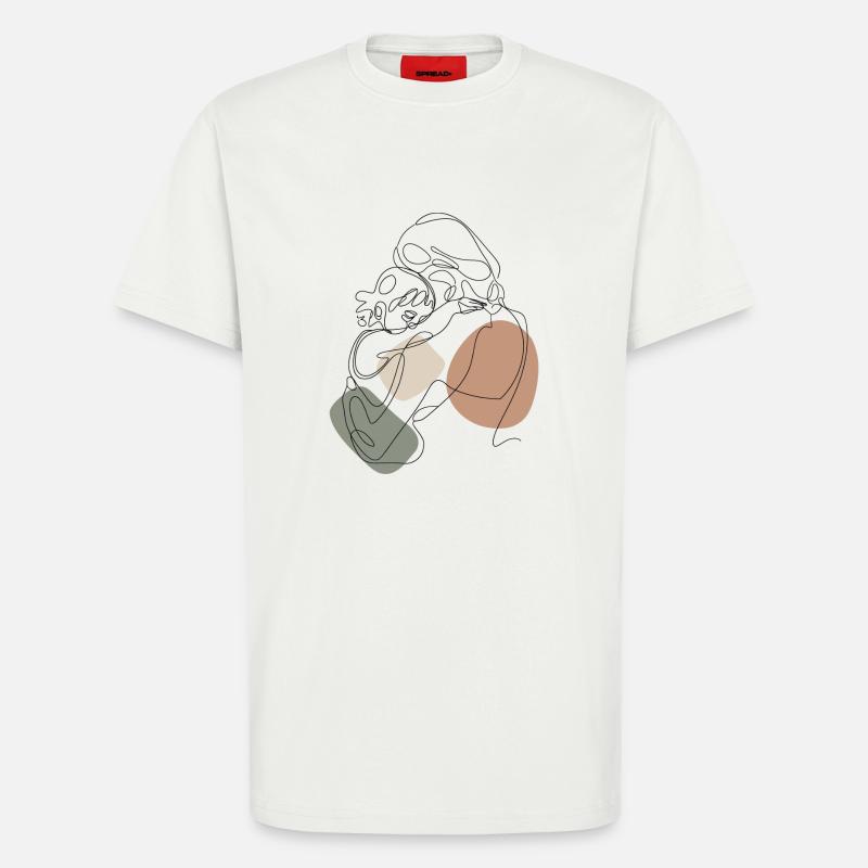 Mutter mit Kind Baby - T-Shirt - made by SPREAD - OFF WHITE