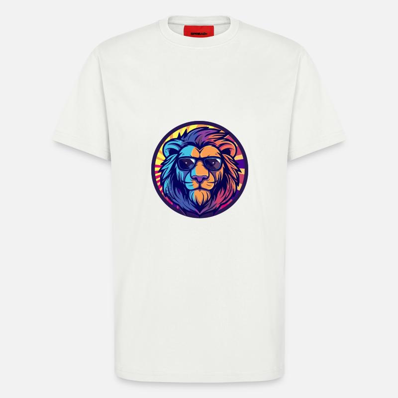 Löwe Comic Cool Sommer - T-Shirt - made by SPREAD - OFF WHITE